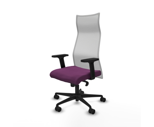 Piqueras y Crespo Albacete malla sincro malla blanca similpiel morado brazos 2D base nailon ruedas 65 mm nailon