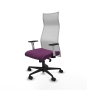 Piqueras y Crespo Albacete malla sincro malla blanca similpiel morado brazos blancos base nailon ruedas 65 mm nailon
