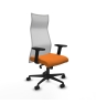Piqueras y Crespo Albacete malla sincro malla blanca similpiel naranja brazos 2D base nailon ruedas 65 mm nailon