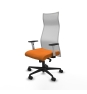 Piqueras y Crespo Albacete malla sincro malla blanca similpiel naranja brazos blancos base nailon ruedas 65 mm nailon