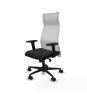 Piqueras y Crespo Albacete malla sincro malla blanca similpiel negro brazos 2D base nailon ruedas 65 mm nailon