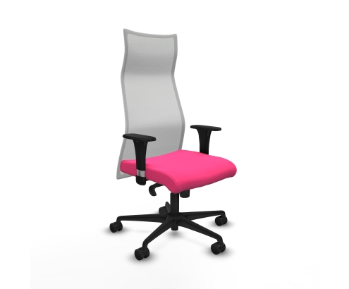 Piqueras y Crespo Albacete malla sincro malla blanca similpiel rosa brazos 1D base nailon ruedas 65 mm nailon