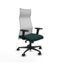 Piqueras y Crespo Albacete malla sincro malla blanca similpiel verde botella brazos 2D base nailon ruedas 65 mm nailon