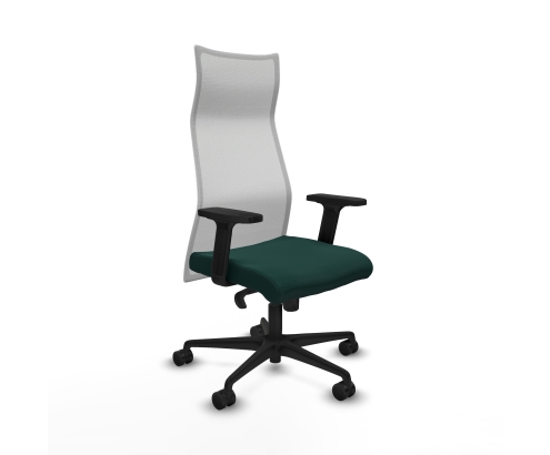 Piqueras y Crespo Albacete malla sincro malla blanca similpiel verde botella brazos 2D base nailon ruedas 65 mm nailon