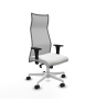 Piqueras y Crespo Albacete malla sincro malla gris bali blanco brazos 1D base blanca ruedas 65 mm nailon