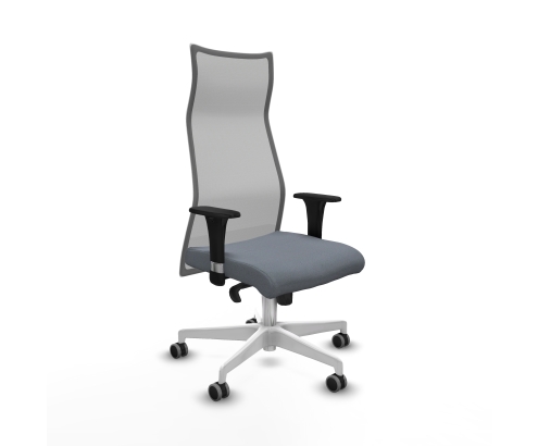 Piqueras y Crespo Albacete malla sincro malla gris bali gris brazos 1D base blanca ruedas 65mm engomadas