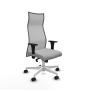 Piqueras y Crespo Albacete malla sincro malla gris bali gris claro brazos 1D base blanca ruedas 65 mm nailon