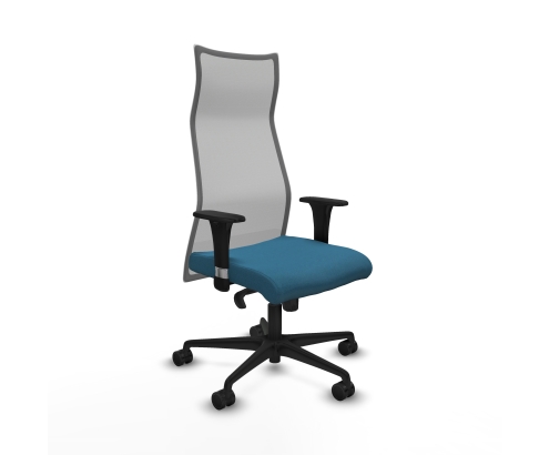Piqueras y Crespo Albacete malla sincro malla gris bali verde petroleo brazos 1D base nailon ruedas 65 mm nailon