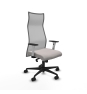 Piqueras y Crespo Albacete malla sincro malla gris similpiel blanco brazos blancos base nailon ruedas 65 mm nailon