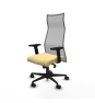 Piqueras y Crespo Albacete malla sincro malla gris similpiel crema brazos 2D base nailon ruedas 65 mm nailon