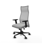 Piqueras y Crespo Albacete malla sincro malla gris similpiel gris claro brazos 2D base nailon ruedas 65 mm nailon