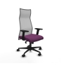 Piqueras y Crespo Albacete malla sincro malla gris similpiel morado brazos 2D base nailon ruedas 65 mm nailon