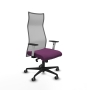 Piqueras y Crespo Albacete malla sincro malla gris similpiel morado brazos blancos base nailon ruedas 65mm engomadas
