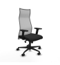 Piqueras y Crespo Albacete malla sincro malla gris similpiel negro brazos 2D base nailon ruedas 65 mm nailon