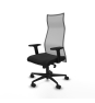 Piqueras y Crespo Albacete malla sincro malla gris similpiel negro brazos 2D base nailon ruedas 65 mm nailon