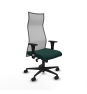 Piqueras y Crespo Albacete malla sincro malla gris similpiel verde botella brazos 1D base nailon ruedas 65 mm nailon