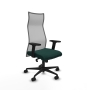 Piqueras y Crespo Albacete malla sincro malla gris similpiel verde botella brazos 2D base nailon ruedas 65 mm nailon