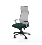 Piqueras y Crespo Albacete malla sincro malla gris similpiel verde botella brazos blancos base nailon ruedas 65 mm nailon