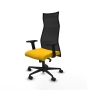 Piqueras y Crespo Albacete malla sincro malla negra bali amarillo brazos 2D base nailon ruedas 65 mm nailon