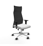 Piqueras y Crespo Albacete malla sincro malla negra bali blanco brazos 1D base aluminio ruedas 65 mm nailon