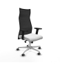 Piqueras y Crespo Albacete malla sincro malla negra bali blanco brazos 2D base aluminio ruedas 65mm engomadas