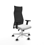 Piqueras y Crespo Albacete malla sincro malla negra bali blanco brazos 2D base blanca ruedas 65 mm nailon
