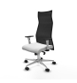 Piqueras y Crespo Albacete malla sincro malla negra bali blanco brazos blancos base aluminio ruedas 65 mm nailon