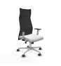Piqueras y Crespo Albacete malla sincro malla negra bali blanco brazos blancos base aluminio ruedas 65mm engomadas