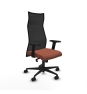Piqueras y Crespo Albacete malla sincro malla negra bali marr?n brazos 2D base nailon ruedas 65 mm nailon