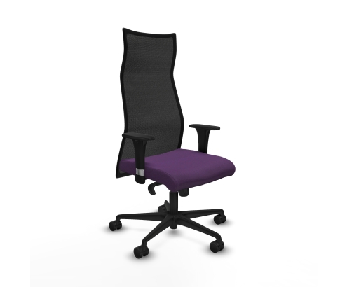 Piqueras y Crespo Albacete malla sincro malla negra bali morado brazos 1D base nailon ruedas 65 mm nailon