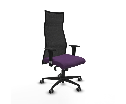 Piqueras y Crespo Albacete malla sincro malla negra bali morado brazos 1D base nailon ruedas 65mm engomadas