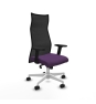Piqueras y Crespo Albacete malla sincro malla negra bali morado brazos 2D base blanca ruedas 65 mm nailon