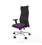 Piqueras y Crespo Albacete malla sincro malla negra bali morado brazos 2D base blanca ruedas 65 mm nailon