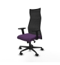 Piqueras y Crespo Albacete malla sincro malla negra bali morado brazos 2D base nailon ruedas 65 mm nailon
