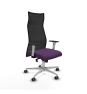 Piqueras y Crespo Albacete malla sincro malla negra bali morado brazos blancos base aluminio ruedas 65mm engomadas