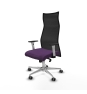 Piqueras y Crespo Albacete malla sincro malla negra bali morado brazos blancos base aluminio ruedas 65mm engomadas