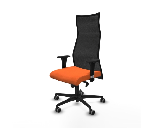 Piqueras y Crespo Albacete malla sincro malla negra bali naranja brazos 1D base nailon ruedas 65mm engomadas