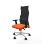 Piqueras y Crespo Albacete malla sincro malla negra bali naranja brazos 2D base blanca ruedas 65 mm nailon