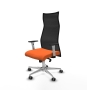 Piqueras y Crespo Albacete malla sincro malla negra bali naranja brazos blancos base aluminio ruedas 65mm engomadas