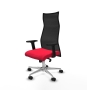 Piqueras y Crespo Albacete malla sincro malla negra bali rojo brazos 2D base aluminio ruedas 65 mm nailon