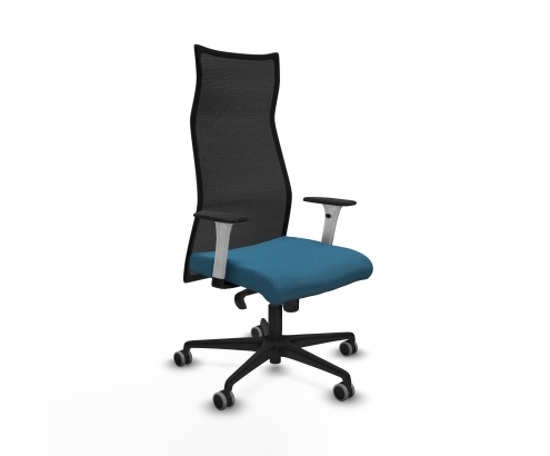 Piqueras y Crespo Albacete malla sincro malla negra bali verde petroleo brazos blancos base nailon ruedas 65mm engomadas