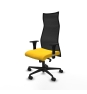 Piqueras y Crespo Albacete malla sincro malla negra similpiel amarillo brazos 1D base nailon ruedas 65 mm nailon