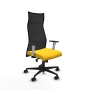 Piqueras y Crespo Albacete malla sincro malla negra similpiel amarillo brazos blancos base nailon ruedas 65 mm nailon