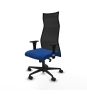 Piqueras y Crespo Albacete malla sincro malla negra similpiel azul brazos 1D base nailon ruedas 65 mm nailon