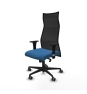 Piqueras y Crespo Albacete malla sincro malla negra similpiel azul claro brazos 1D base nailon ruedas 65mm engomadas
