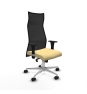 Piqueras y Crespo Albacete malla sincro malla negra similpiel crema brazos 1D base aluminio ruedas 65 mm nailon
