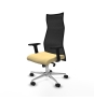 Piqueras y Crespo Albacete malla sincro malla negra similpiel crema brazos 2D base aluminio ruedas 65 mm nailon