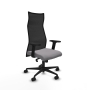 Piqueras y Crespo Albacete malla sincro malla negra similpiel gris brazos 2D base nailon ruedas 65 mm nailon