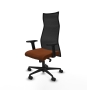 Piqueras y Crespo Albacete malla sincro malla negra similpiel marr?n brazos 2D base nailon ruedas 65 mm nailon