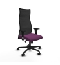 Piqueras y Crespo Albacete malla sincro malla negra similpiel morado brazos 1D base nailon ruedas 65 mm nailon